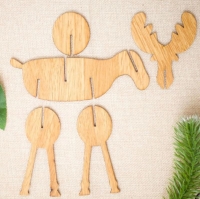 3D Houten rendier - Klein