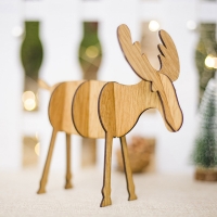 3D Houten rendier - Klein